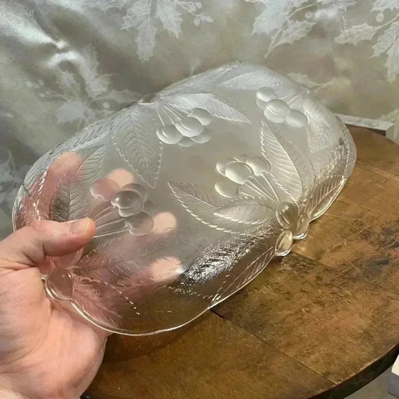 Vintage Mikasa Crystal Cerise Hors D’Oeuvres Platter RC320/373 - Picture 5 of 6